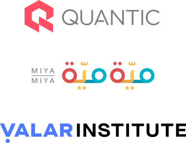 Quantic, Miya Miya, and Valar Institute logos